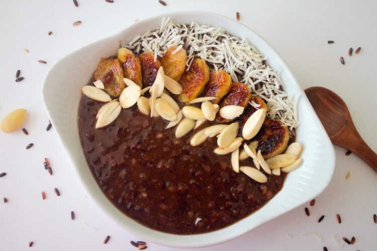 Black rice pudding