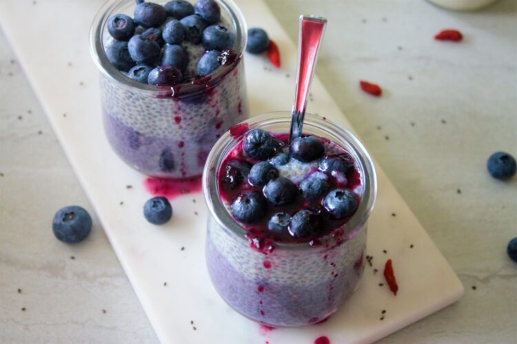 Chia seed Pudding with Blueberries