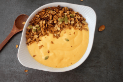 Mango lassi with Persian bowl