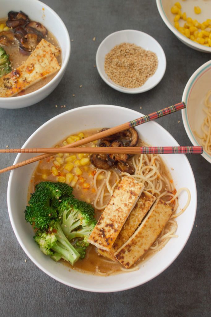 Vegan ramen miso soup