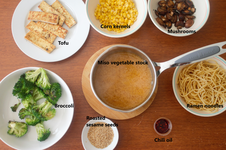 Vegan ramen miso soup