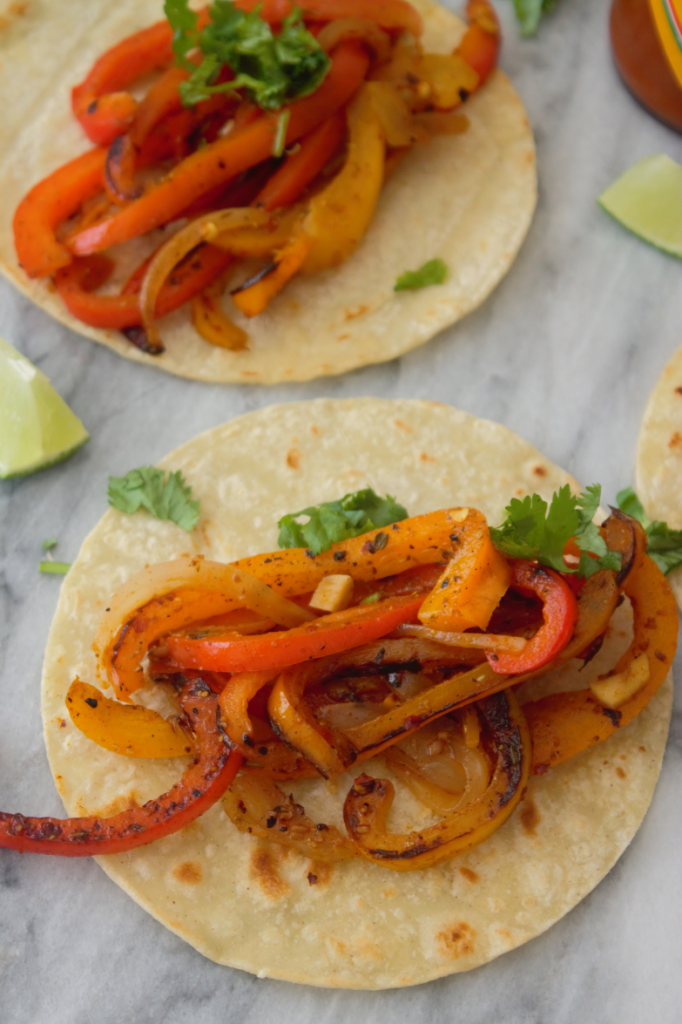 Spicy breakfast fajitas